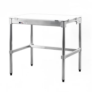 098-24P48KD 48" Poly Top Work Table w/  5/8" Top, Aluminum Base, 24"D