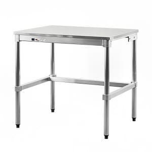 098-24SS96KD 96" 16 ga Work Table w/ Open Base & 304 Series Stainless Flat Top