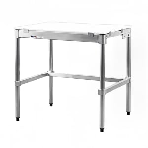 098-30P48KD 48" Poly Top Work Table w/  5/8" Top, Aluminum Base, 30"D
