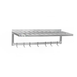 098-1123PR T-Bar Wall Mounted Shelf, 60"W x 20"D, Aluminum