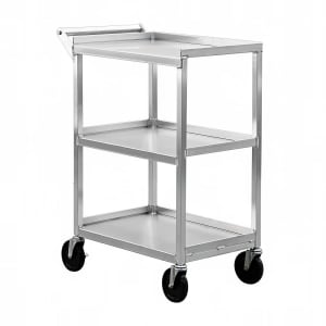 098-1440 27 3/4"L Bus Cart w/ (3) Levels, Shelves, Aluminum