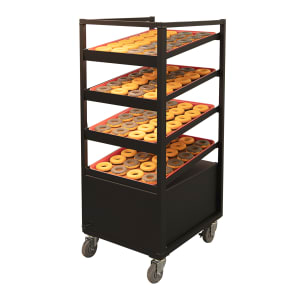 098-52711 Floor Model Non Refrigerated Donut Display Rack w/ Open Shelves, Black