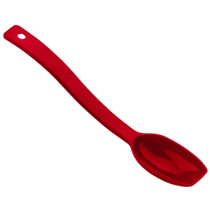 144-SPO8CW404 8" Notched Deli Spoon - Red