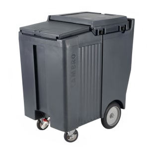 144-ICS200TB191 200 lb Insulated Mobile Ice Caddy - Plastic, Granite Gray