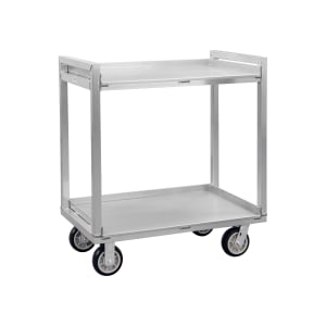 098-97177 2 Level Aluminum Utility Cart w/ 1500 lb Capacity, Raised Ledges