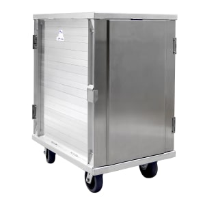 098-97655 12 Tray Cabinet Room Service Cart, Aluminum
