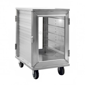 098-97655CD 12 Tray Cabinet Room Service Cart, Aluminum