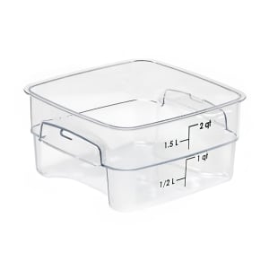144-2SFSPROCW135 2 qt FreshPro Square Food Storage Container - CamSquare®, Polycarbonate, Green G...