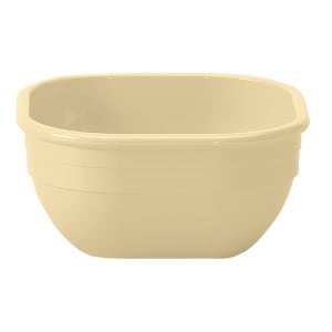 144-10CW133 9 2/5 oz Square Plastic Bowl, Beige