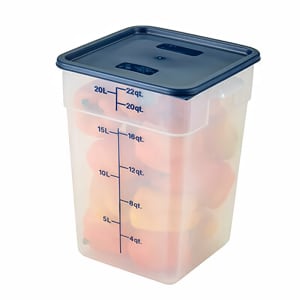 144-22SFSPP190 22 qt Square Food Storage Container - CamSquare®, Polypropylene, Translucent