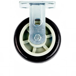 098-C518 Rigid Plate Caster w/ 6" Diameter & 700 lb Capacity, Polyurethane Wheel Tread