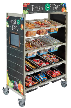 144-CSFLEXMERCH000 Flex Station Merchandiser Sign Kit - "Fresh & Fast", (2) Side Panels, (1) Top Panel