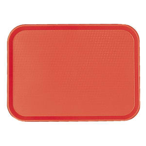 144-1418FF163 Plastic Fast Food Tray - 17 3/4"L x 13 4/5"W, Red 