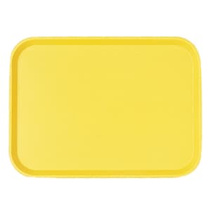 144-1418FF108 Plastic Fast Food Tray - 17 3/4"L x 13 4/5"W, Primrose Yellow