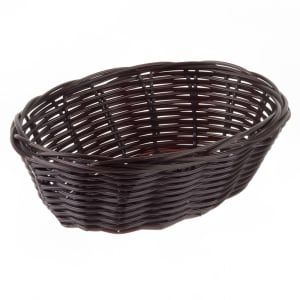 229-1471 Handwoven Basket, 7" x 5" x 2" Oblong, Brown