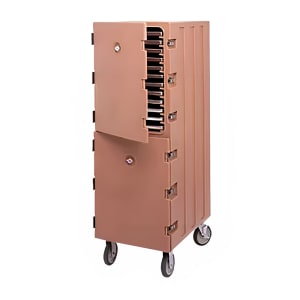 144-1826DBCSP157 Camcart® Insulated Food Carrier w/ (26) Pan Capacity, Security Package, Beige