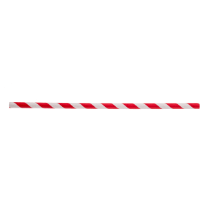229-100125 7 3/4" Wrapped Straws - Paper, Red Striped