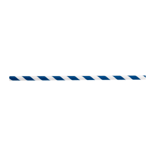 229-100121 7 3/4" Wrapped Straws - Paper, Blue Striped