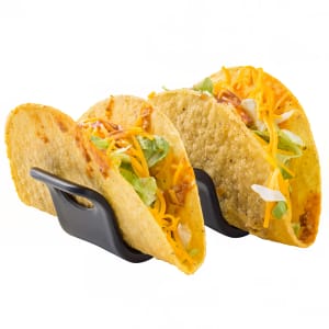 229-10277BK Taco Holder - Holds 1 to 2 Tacos, Melamine, Black