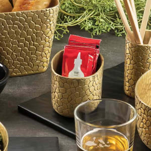 229-10742 Oval Sugar Caddy - Aluminum, Gold