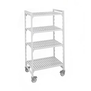 144-CPHU246075V4480 60" NSF 4-Tier Polymer Shelf Kit - Camshelving® Premium, Mobile, 24"W, 75"H