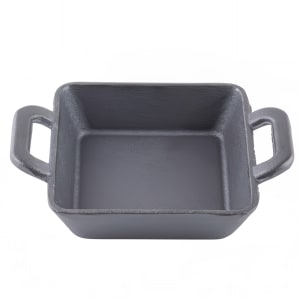 229-CW30150 12 oz Square Mini Serving Dish w/ Handles, 5" x 5", Cast Iron