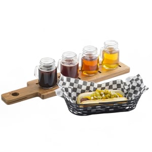 229-FLIGHT2 Wood Flight Paddle - 17" x 4" x 5/8",Holds (4) Glasses (Not Included),...