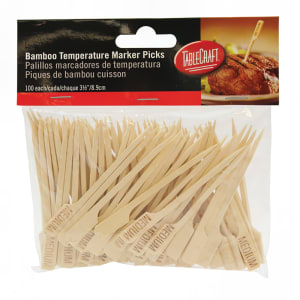 229-MEDIUM 3 1/2 in Bamboo Meat Marker Pick, Medium