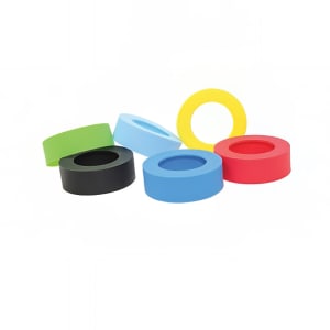 229-SB53A Sauce Bands for 53mm Squeeze Bottles, Silicone, Assorted Colors