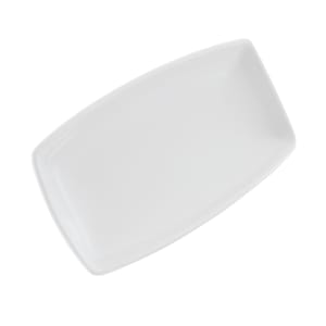 893-WHOP81 7 3/4" x 4" Rectangular X Squared Plate - Ceramic, White