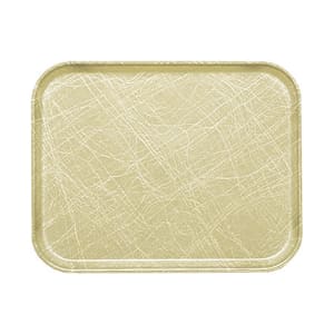 144-1014214 Fiberglass Camtray® Cafeteria Tray - 13 3/4"L x 10 3/5" W, Abstract Tan