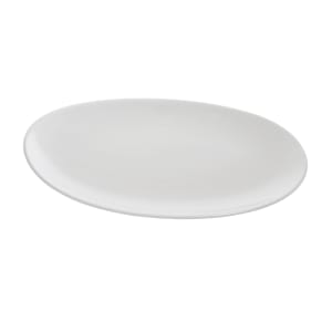 893-WHOV351 Oval Chef's Plate - 13 3/4" x 6 3/4", Ceramic, White