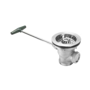 381-22800 Ball Valve Waste Drain w/ 1 1/4" Overflow Outlet, 3 1/2" Sink Opening