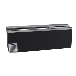 381-BC96BG 96" Forced Air Bottle Cooler - Holds (852) 12 oz Bottles, Black 115v