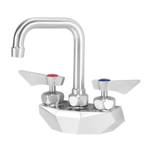 381-DX400 Wall Mount Faucet w/ 4 1/2" Double Bend Gooseneck Spout - 4" Centers