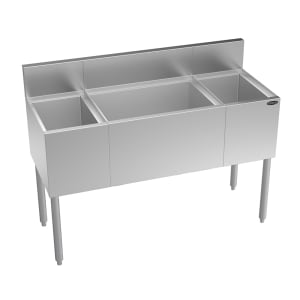 381-KR18M48C10 48" Royal Series Cocktail Station w/ 74 lb Ice Bin, Stainless Steel