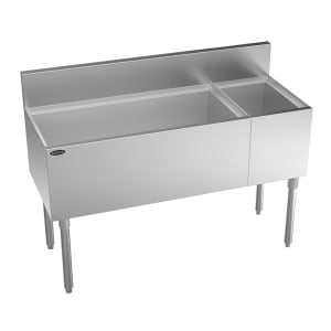 381-KR18M48L 48" Royal Series Cocktail Station w/ 110 lb Ice Bin, Stainless Steel