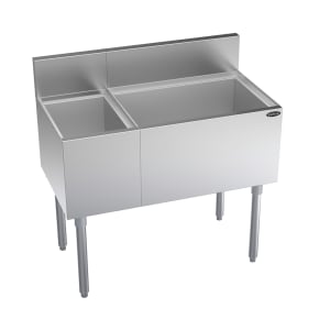 381-KR18M36R10 36" Royal Series Cocktail Station w/ 74 lb Ice Bin, Stainless Steel
