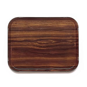 144-1520308 Fiberglass Camtray® Cafeteria Tray - 20 1/4"L x 15"W, Burma Teak