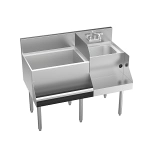 381-KR18W42L10 42" Royal 1800 Series Cocktail Station w/ 74 lb Ice Bin, Stainless Steel