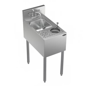 381-KR24MS14 Underbar Dump Sink w/ 10" x 14" x 7" Bowl - (1) Glass Rinser, Stainless Steel