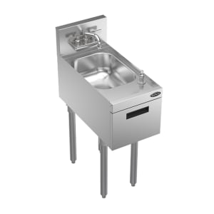 381-KR2412ST Freestanding Commercial Hand Sink w/ 10"L x 12"W x 7"D Bowl, Soap & Towel Dispenser
