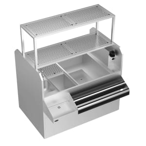 381-KRPT54BRP10 54" Royal Series Cocktail Station w/ 115 lb Ice Bin, Stainless Steel