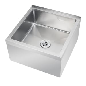 381-MS2424 Floor Mount Mop Sink w/ 9"D Bowl, Stainless