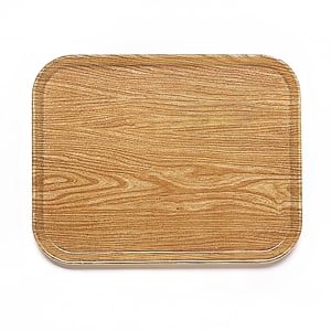 144-1216307 Fiberglass Camtray® Cafeteria Tray - 16 5/16" L x 12"W, Light Elm