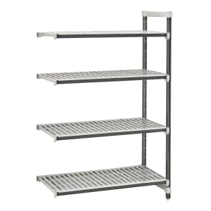 144-EXA187272V4480 72" NSF 4-Tier Heavy-Duty Plastic Shelving Unit - Camshelving® Elements XTRA, 18"W, 72"H