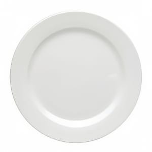 324-F1400000147 9 7/8" Round Tundra™ Plate w/ Wide Rim - Porcelain, Bone White