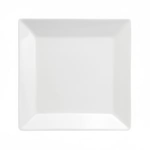 324-F8010000147S 9 1/2" Square Buffalo Euro Plate - Porcelain, Bright White