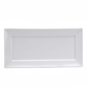 324-F8010000343S  9 1/2" x 4 3/4" Rectangular Buffalo Platter - Porcelain, Bright White