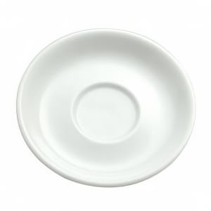 324-F8010000500 5" Round Buffalo Saucer - Porcelain, Bright White
